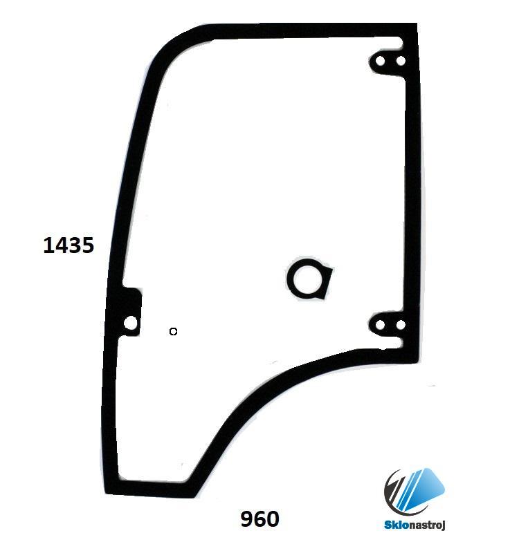 Terex TLB830 TLB840 TLB840R TLB850 TLB890 TLB990 dverové ľavé sklo