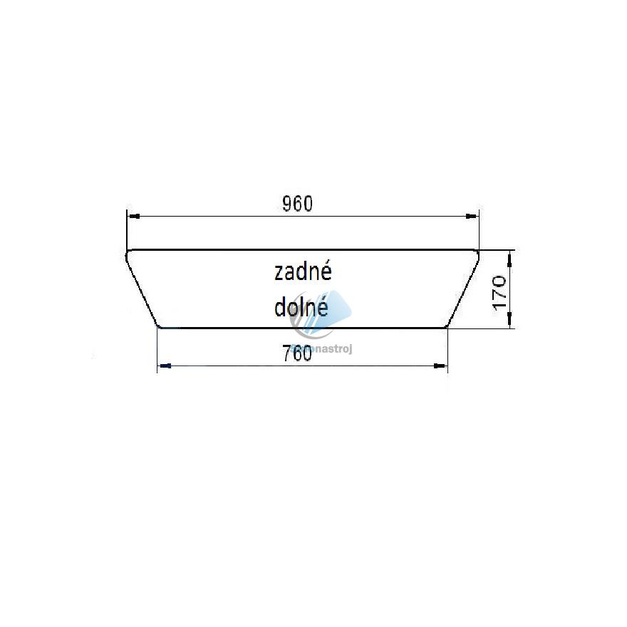 Deutz-Fahr Agroplus 60 67 70 77 80 85 87 95 100 zadné dolné sklo 