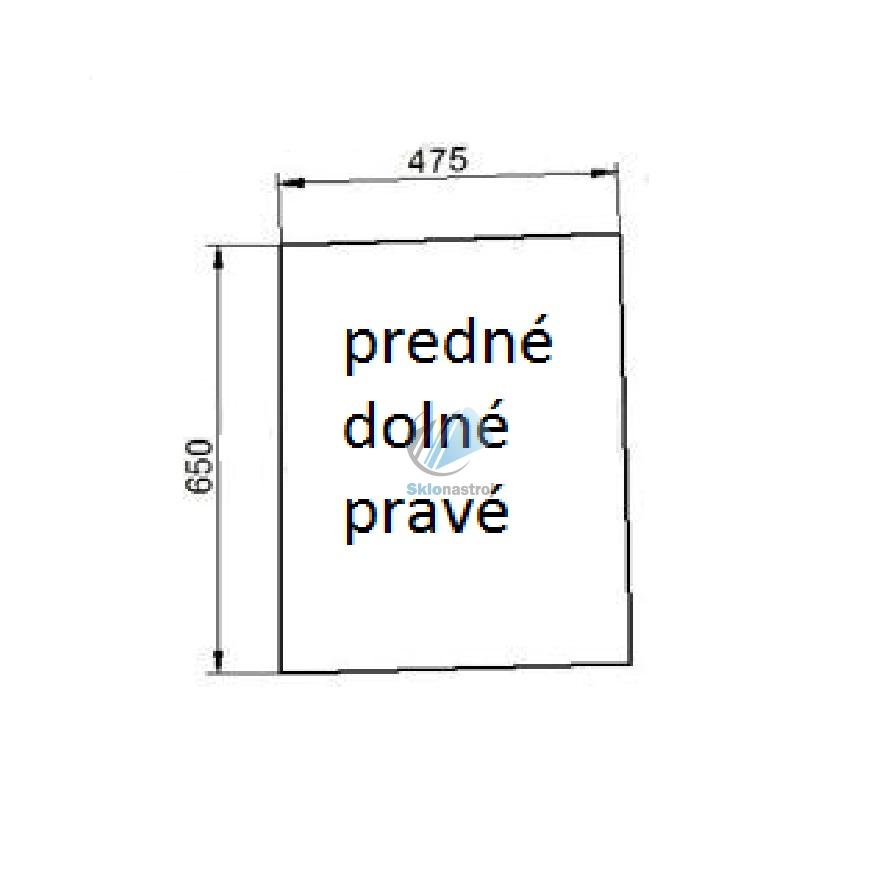 Arion 800 stará kabína predné dolné pravé sklo 