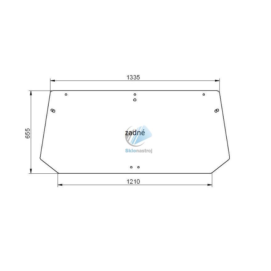 Case CS 78-150 CVX 120-1190 zadné sklo číre