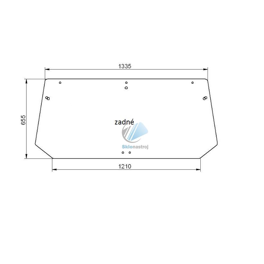 Case CS 78-150 CVX 120-1190 zadné sklo 