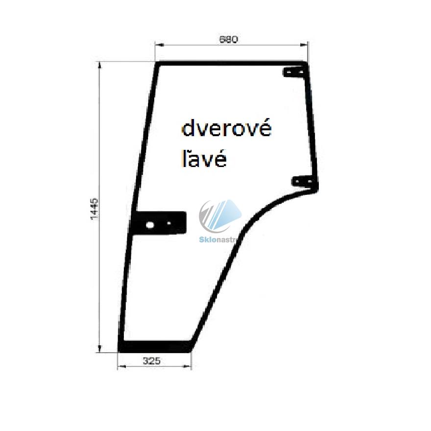 Case CS 78-150 CVX 120-1190 dverové ľavé sklo 