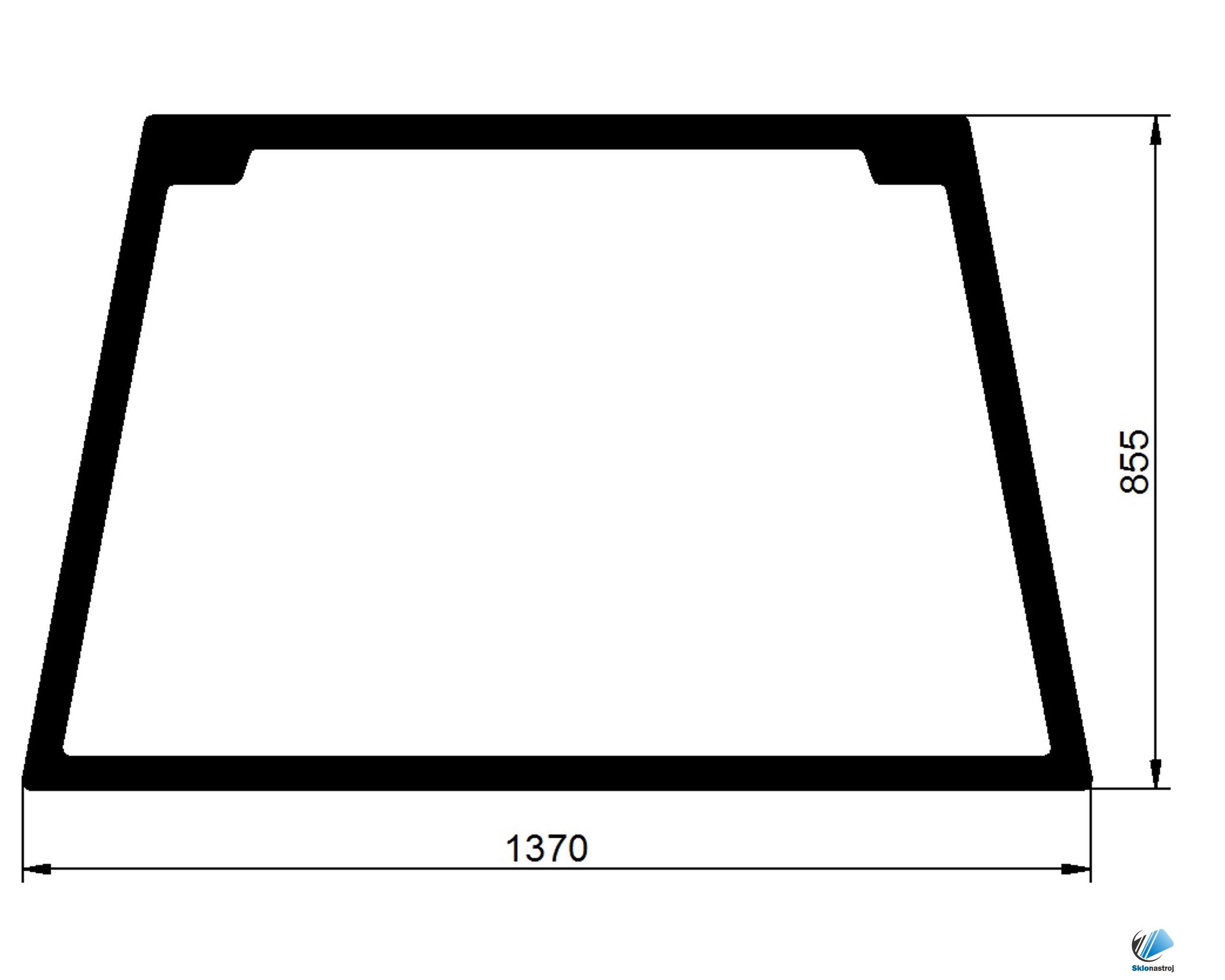 Case 580 590 K/LE/SLE/SUPER LE/LXT predné sklo 