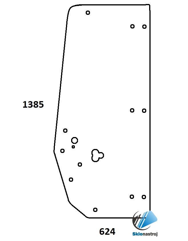 Palazzani PB30E PB30C dverové sklo