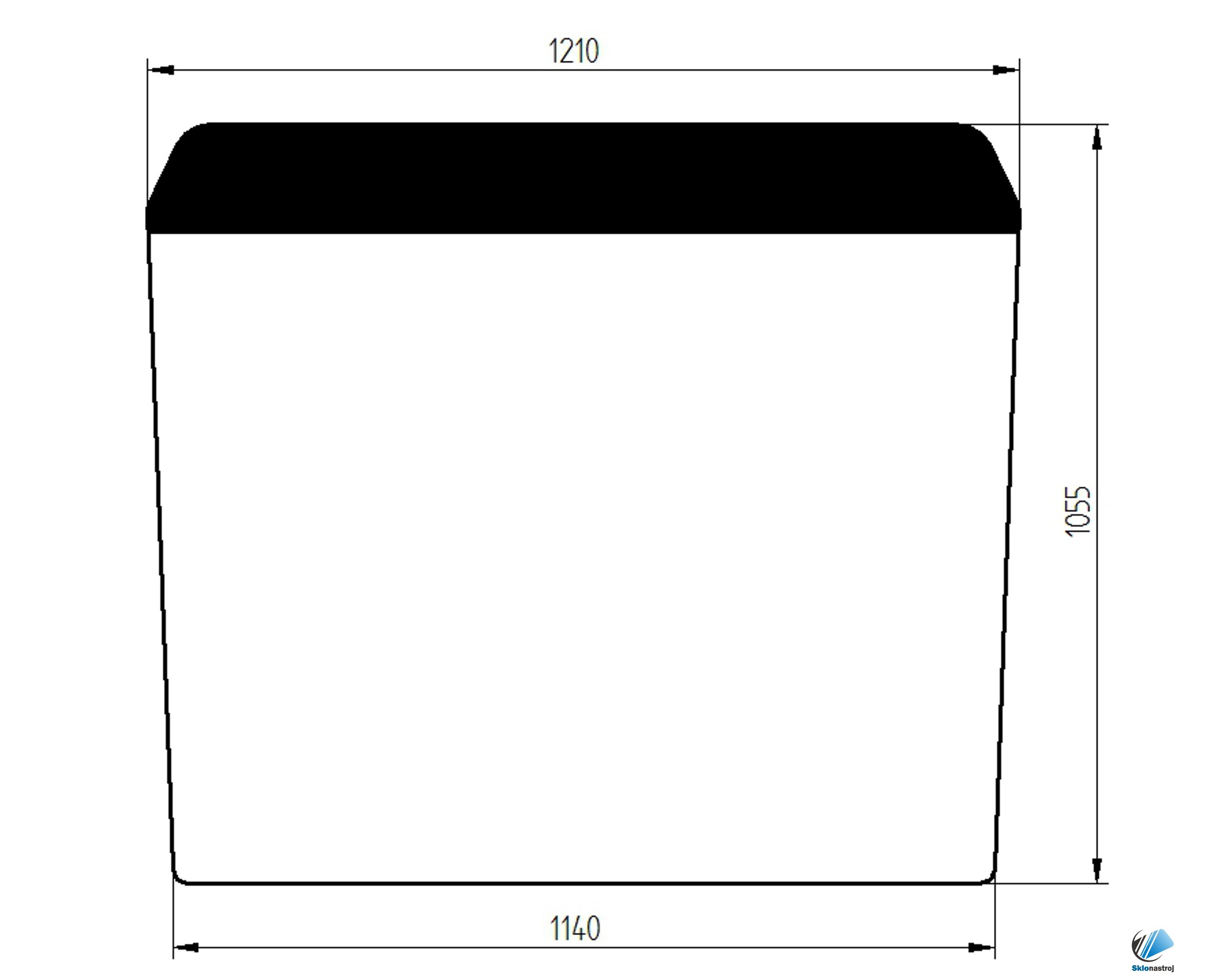 Volvo L50B L50C L70B L70C L90B L90C L120B L120C L150B L150C L180B  predné sklo