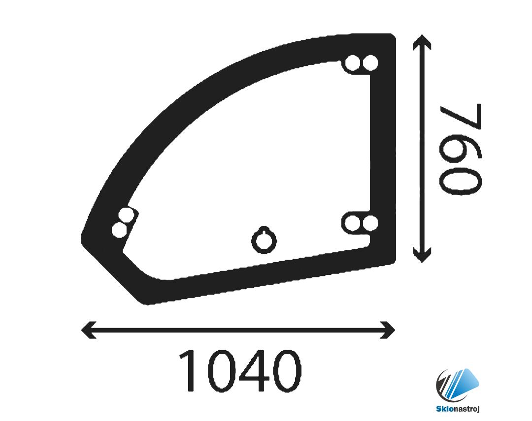 CASE Farmlift 632 635 735 742 935 dverové horné sklo